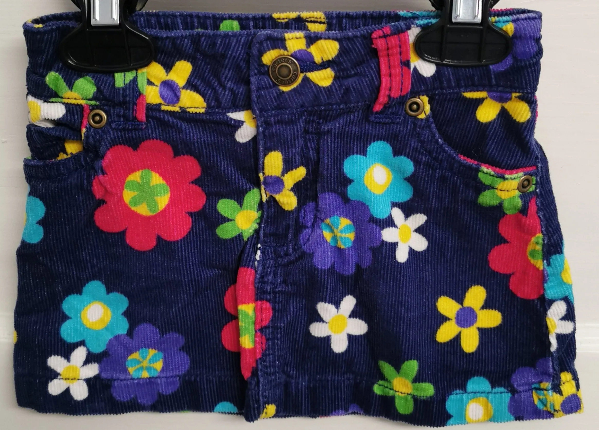 BABY GIRL SIZE 12 MONTHS - CARTER'S, Corduroy Flower Skirt EUC B51