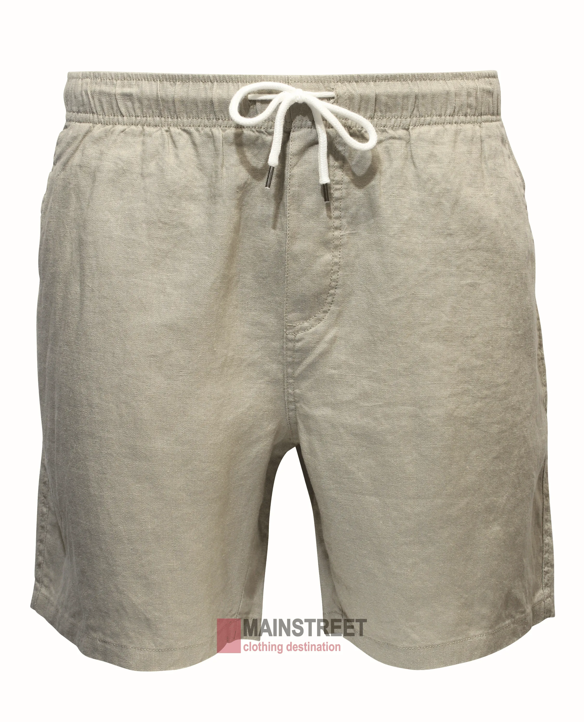 Back Bay Linen Elastic Waist Short