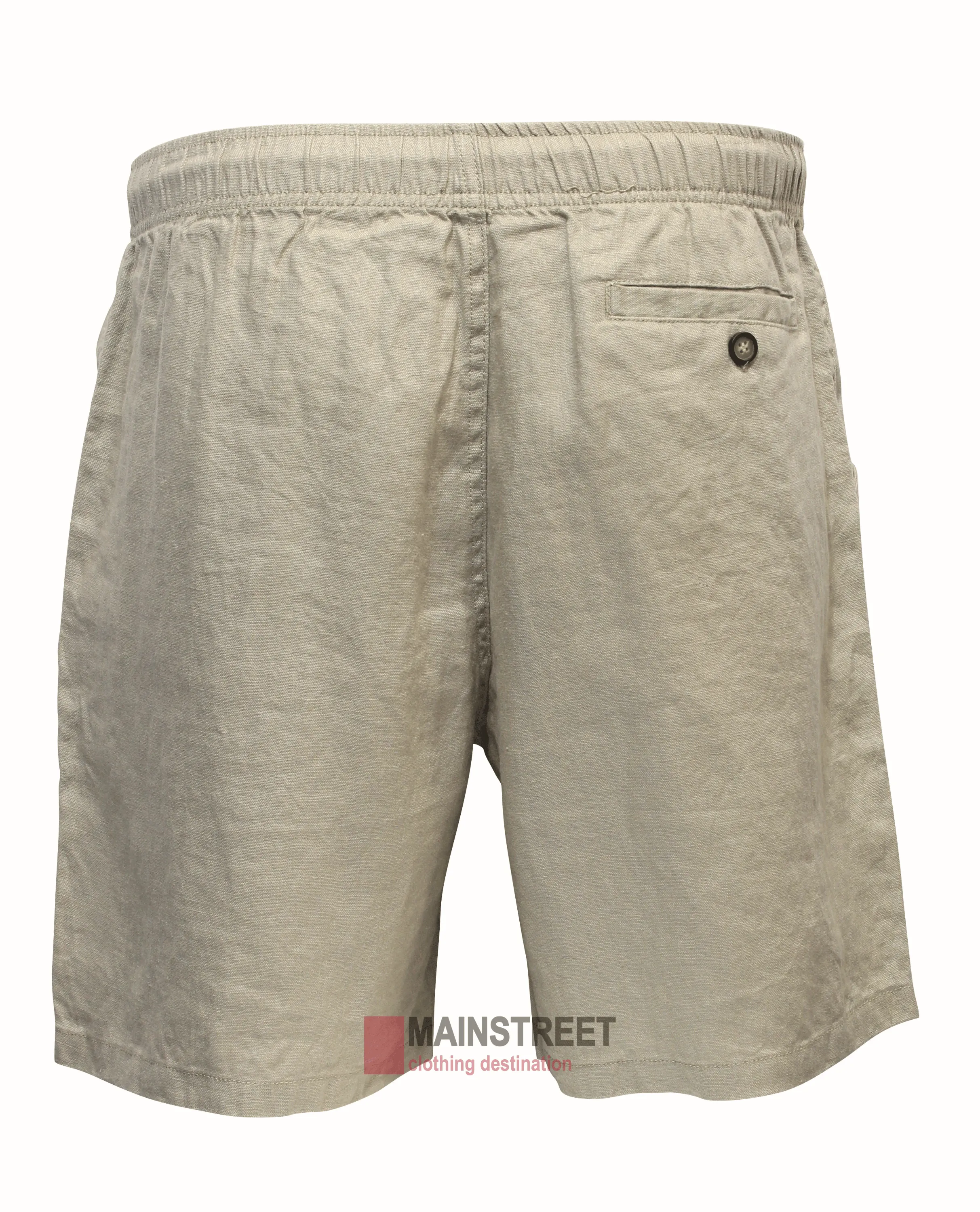 Back Bay Linen Elastic Waist Short