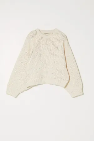 BALLOON SLEEVE IN TEXTURE LOOSE COTTON