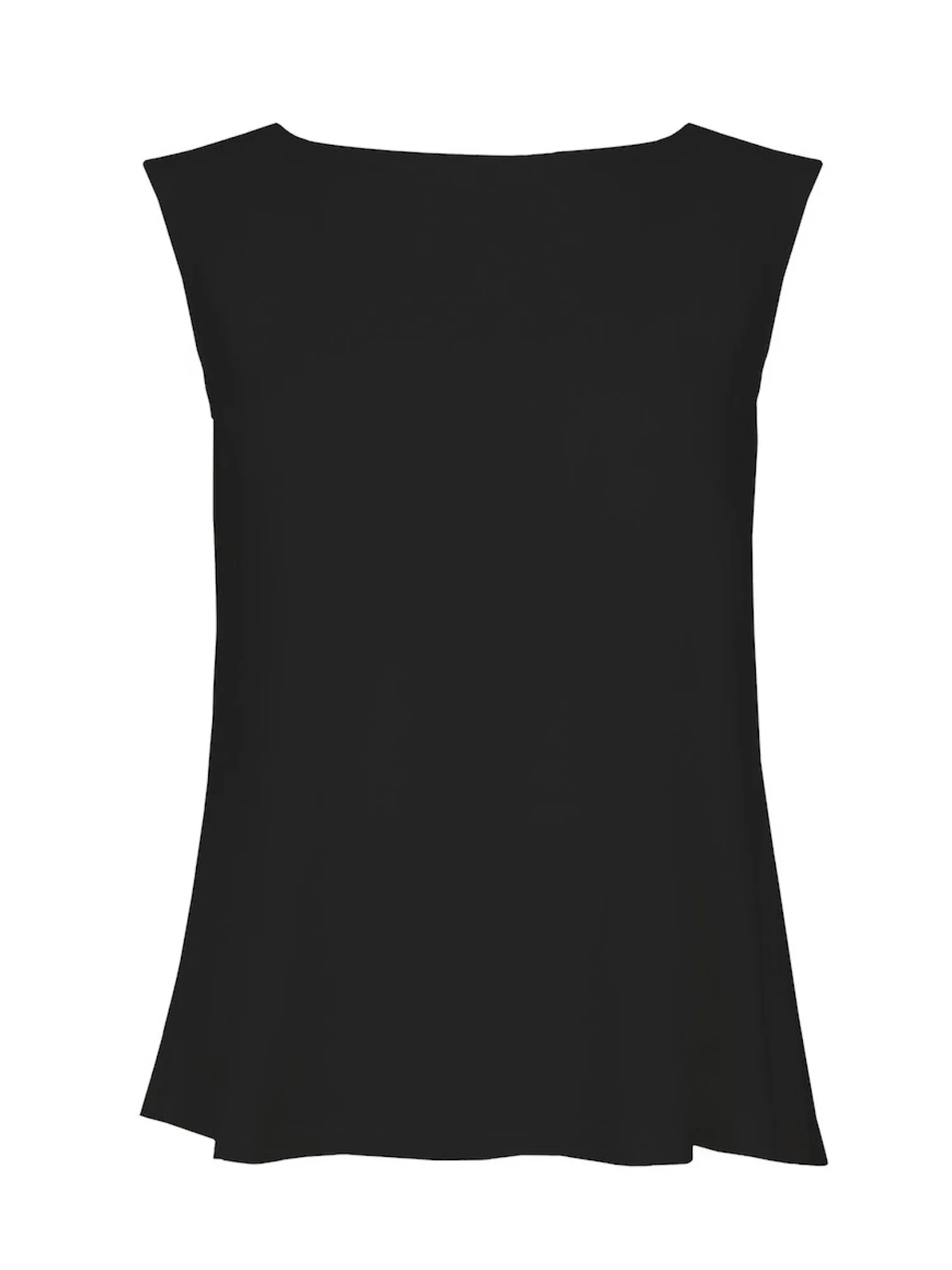 Bamboo Boat Neck Singlet - Black