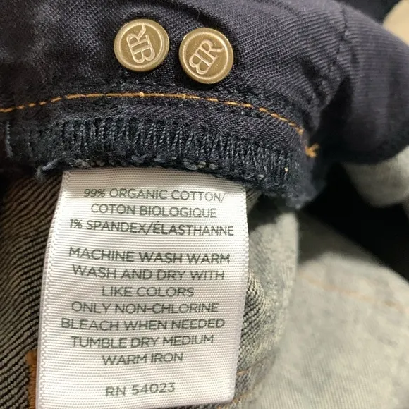 Banana Republic Classic Straight Leg Stretch Organic Cotton Jeans size 12Long
