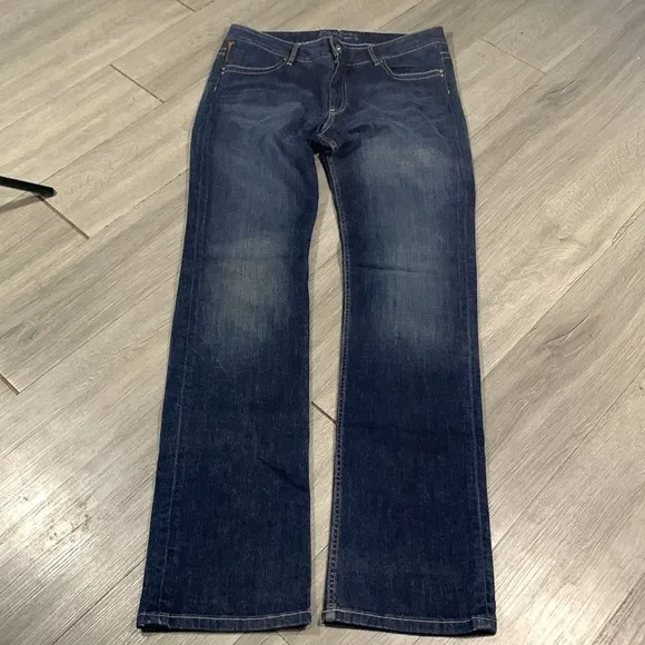 Banana Republic Classic Straight Leg Stretch Organic Cotton Jeans size 12Long