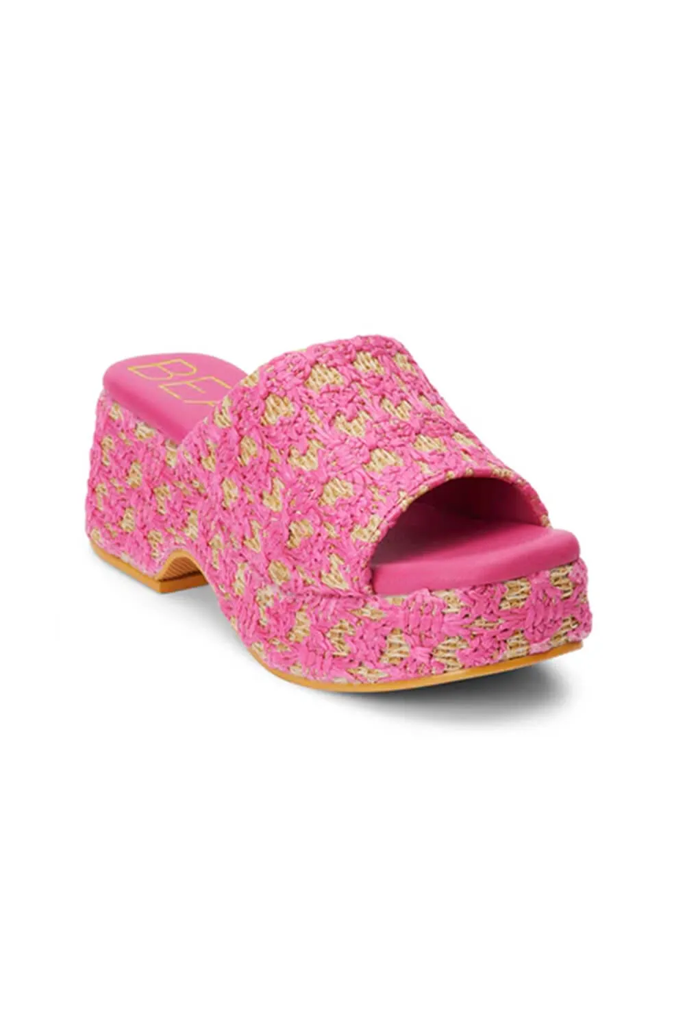 Beach by Matisse Cruz Jute Platform Heels for Women in Hot Pink | CRUZ-HOT PINK MULTI
