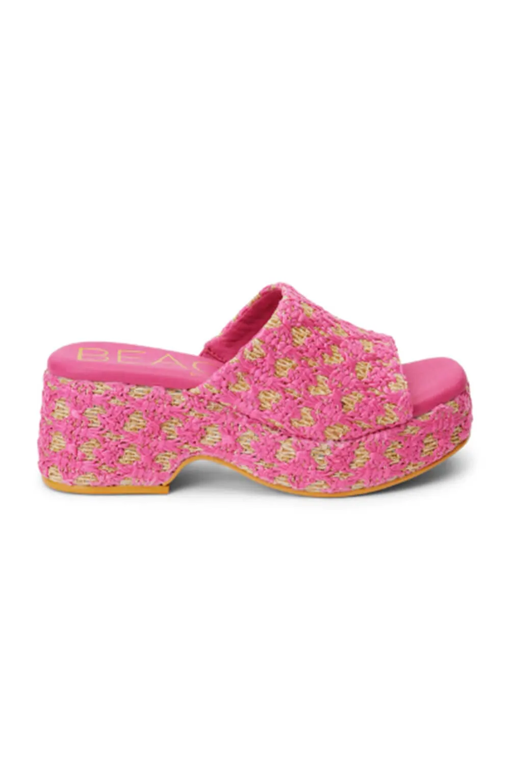 Beach by Matisse Cruz Jute Platform Heels for Women in Hot Pink | CRUZ-HOT PINK MULTI