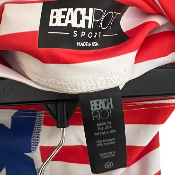 Beach Riot Stars and Stripes Bike Shorts Size Medium