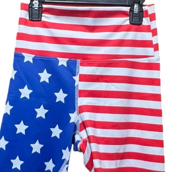 Beach Riot Stars and Stripes Bike Shorts Size Medium