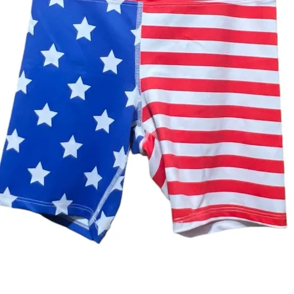 Beach Riot Stars and Stripes Bike Shorts Size Medium