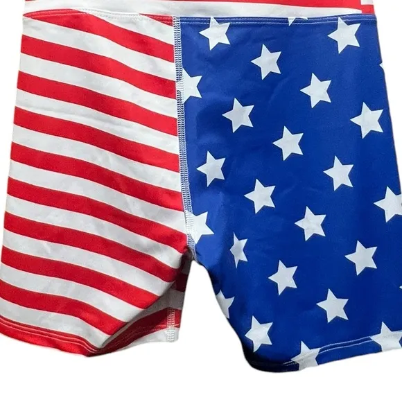 Beach Riot Stars and Stripes Bike Shorts Size Medium