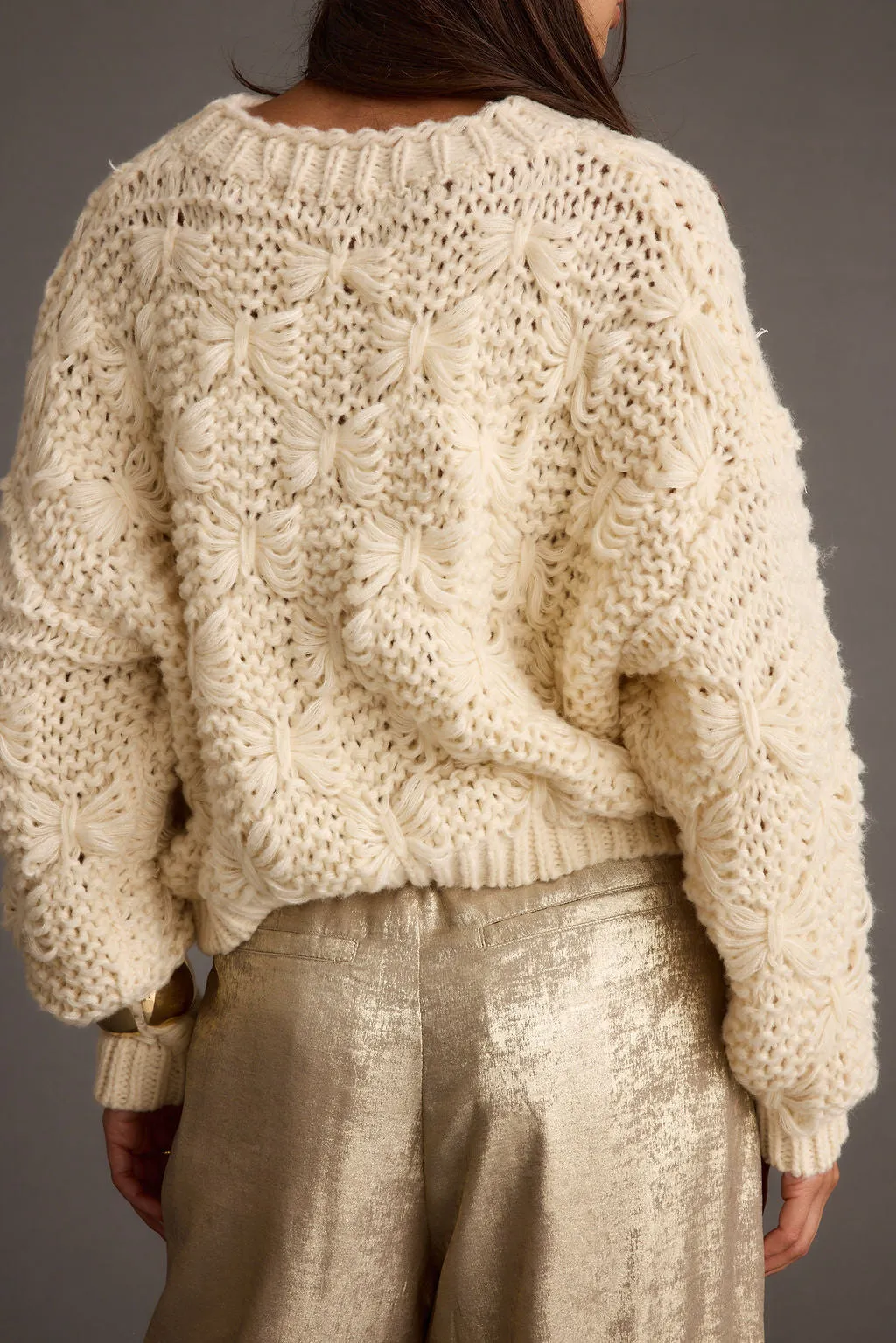 Bethany Cream Cable Knit Sweater