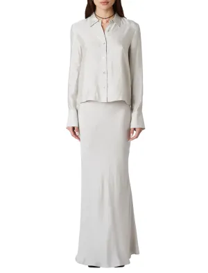 Bias Cut Satin Maxi Skirt