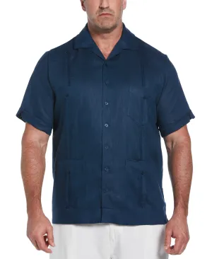 Big & Tall 100% Linen Classic Guayabera Shirt - Short Sleeve