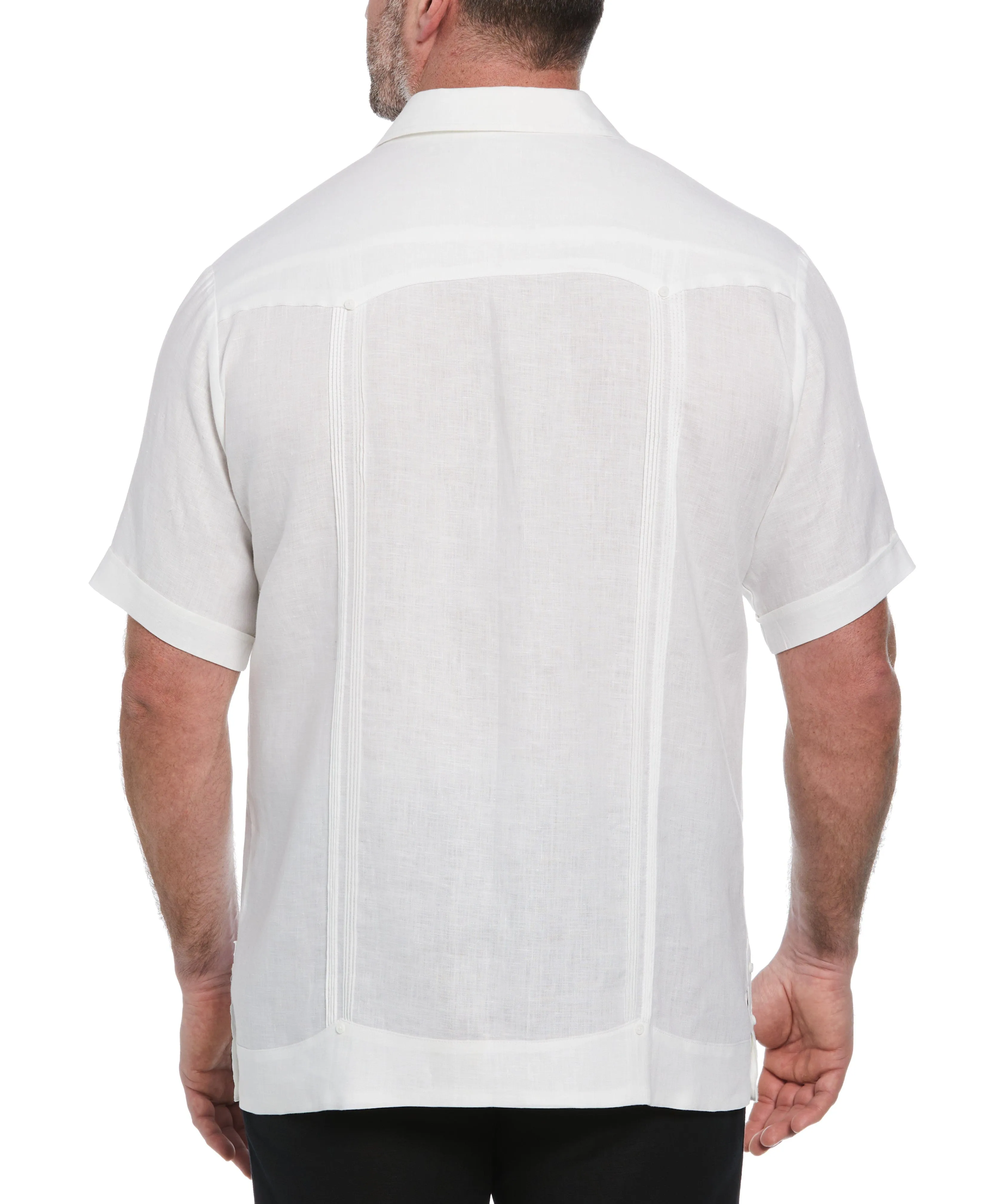 Big & Tall 100% Linen Classic Guayabera Shirt - Short Sleeve