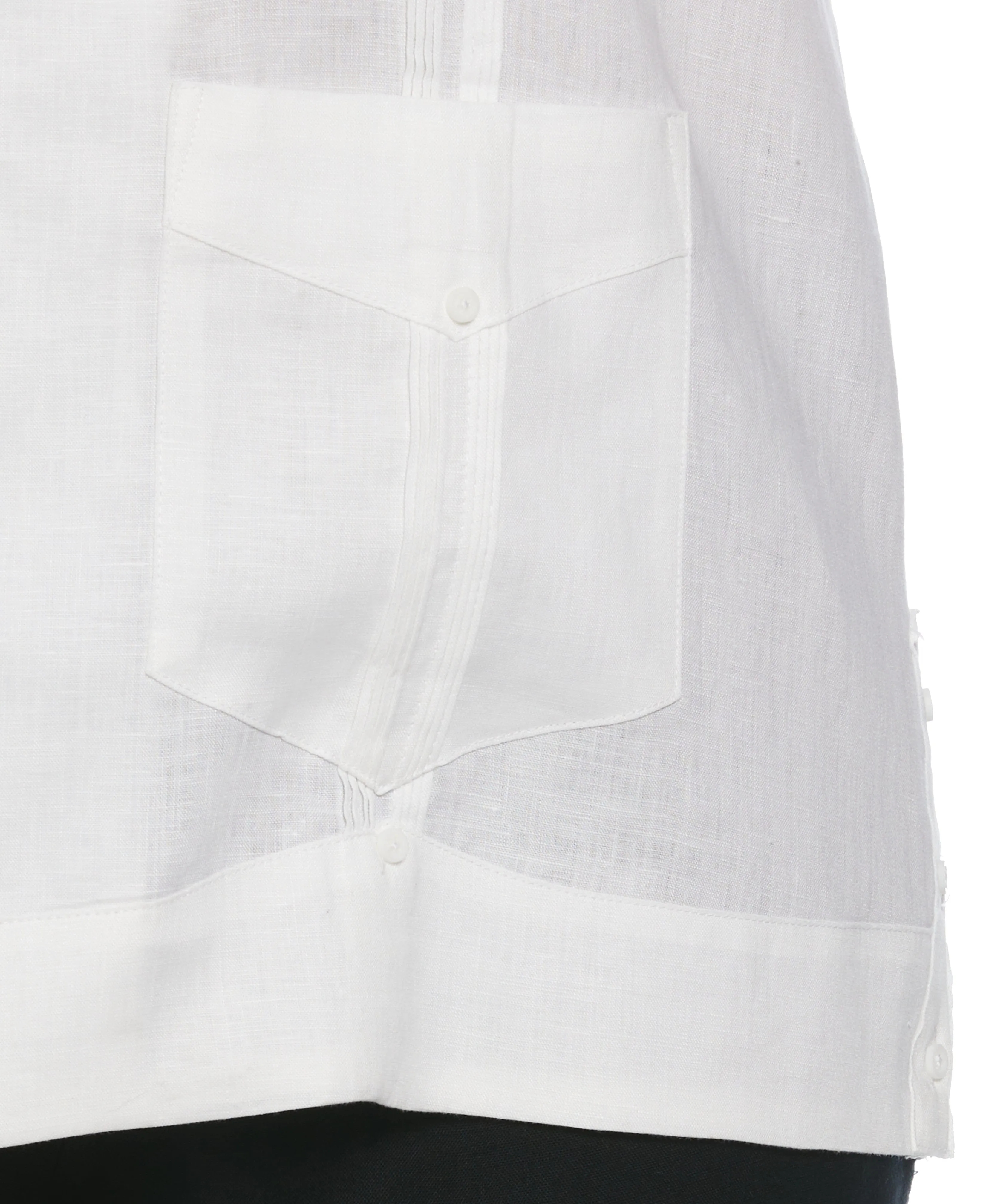 Big & Tall 100% Linen Classic Guayabera Shirt - Short Sleeve