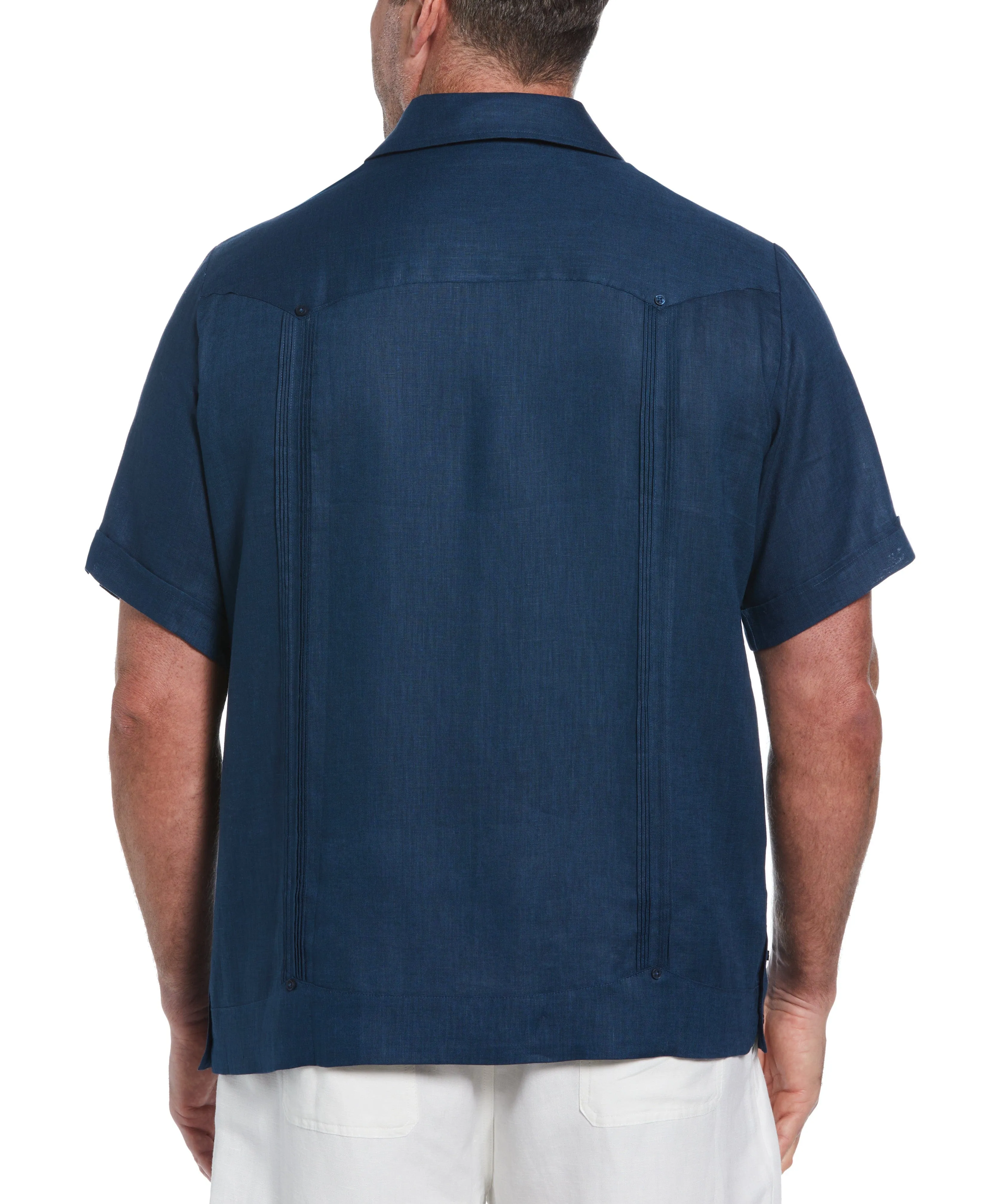 Big & Tall 100% Linen Classic Guayabera Shirt - Short Sleeve