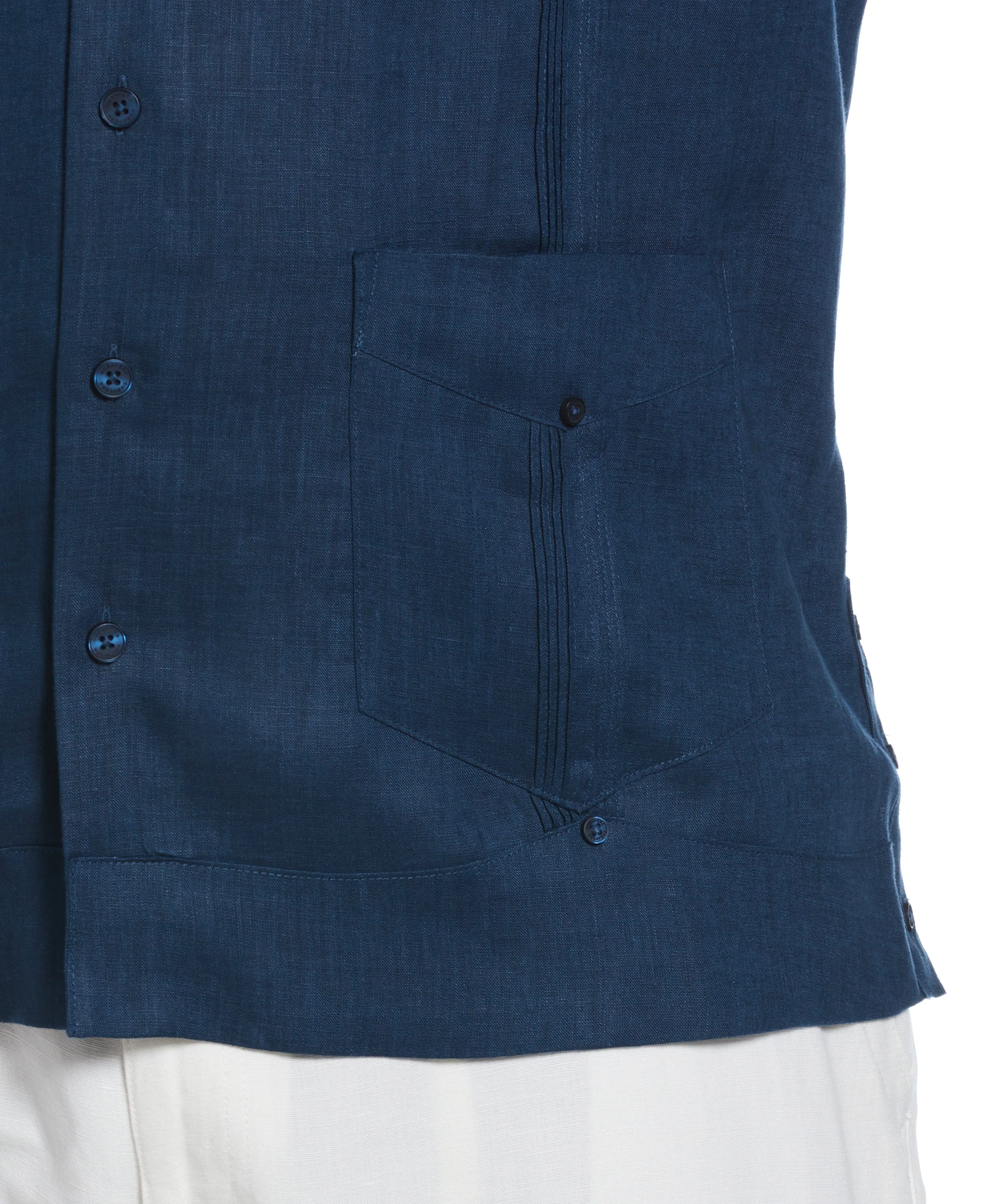 Big & Tall 100% Linen Classic Guayabera Shirt - Short Sleeve
