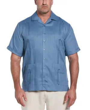 Big & Tall 100% Linen Classic Guayabera Shirt - Short Sleeve
