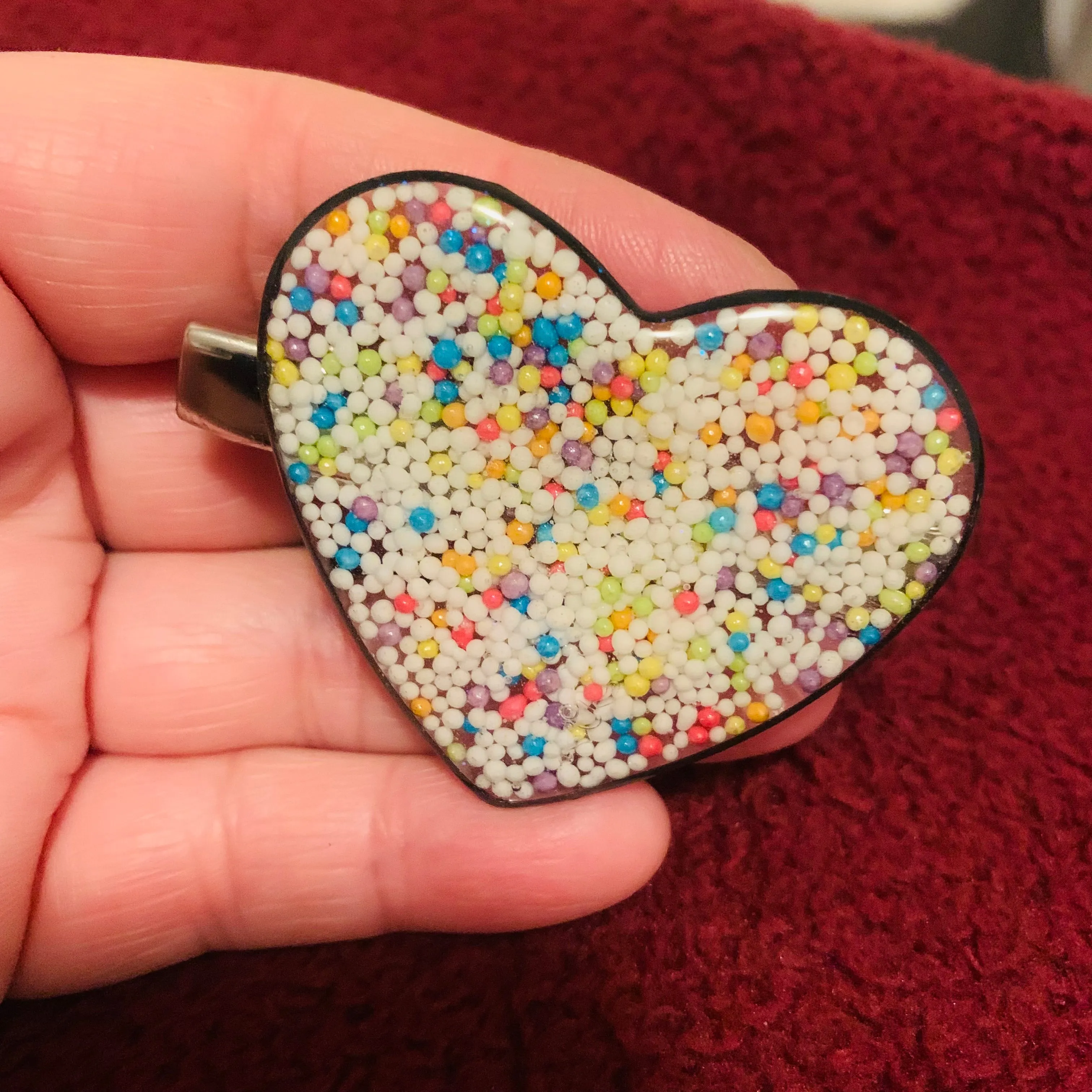 Big Heart Sprinkles Brooch