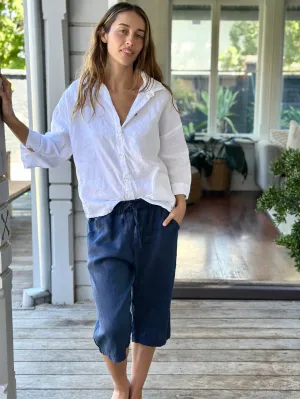 billy short - navy linen