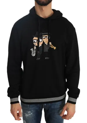 Black Cotton dgfamily Hooded Royal Sweater