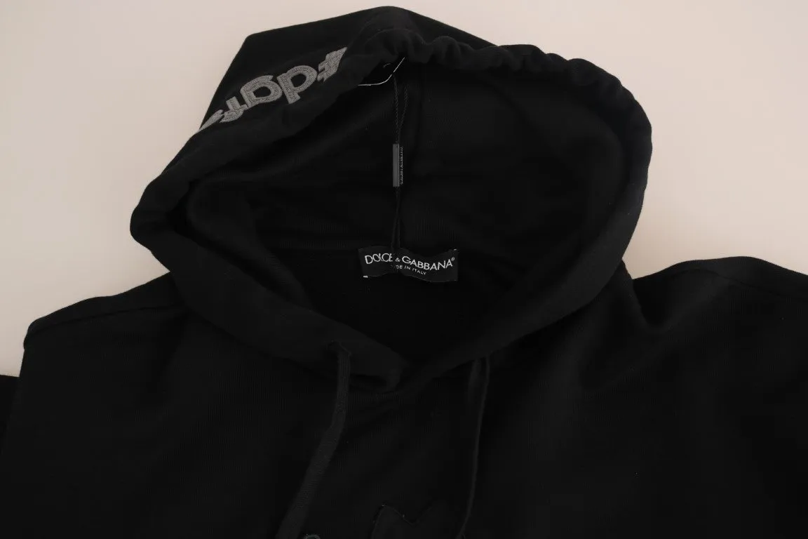 Black Cotton dgfamily Hooded Royal Sweater