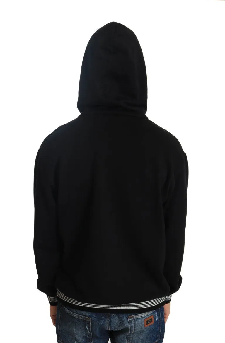 Black Cotton dgfamily Hooded Royal Sweater