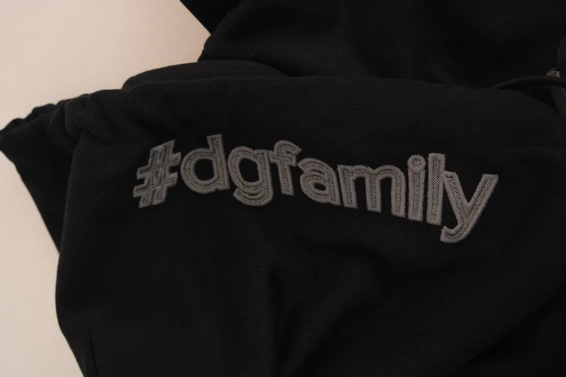 Black Cotton dgfamily Hooded Royal Sweater