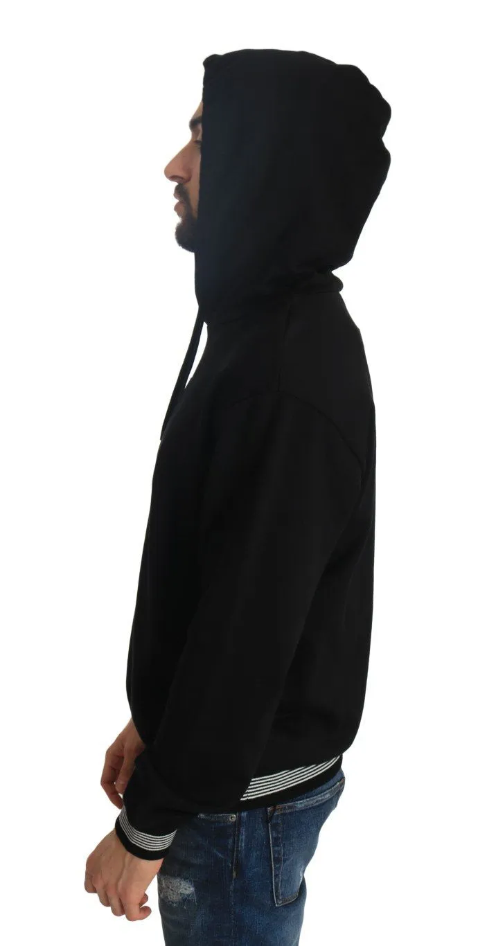 Black Cotton dgfamily Hooded Royal Sweater