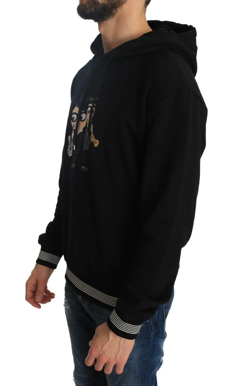 Black Cotton dgfamily Hooded Royal Sweater
