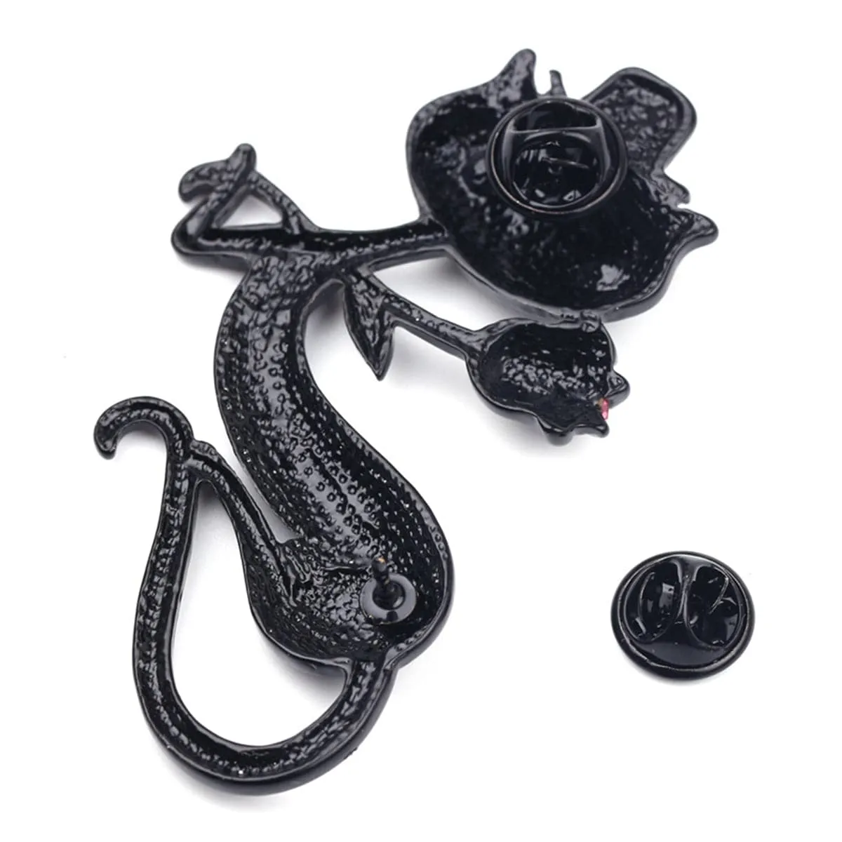 Black Elegant Cat Brooch