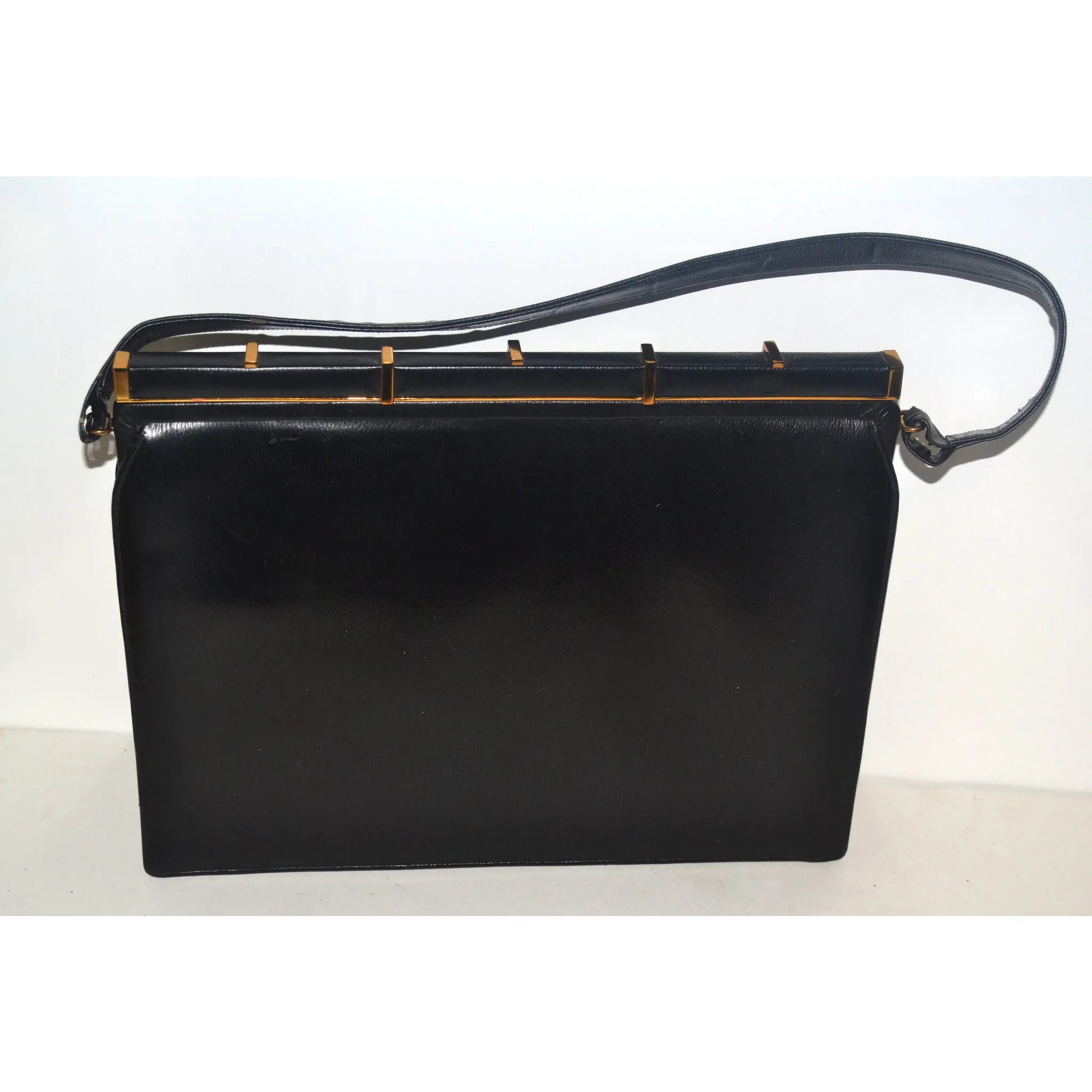 Black Leather Purse By Jerry Moss Holiday