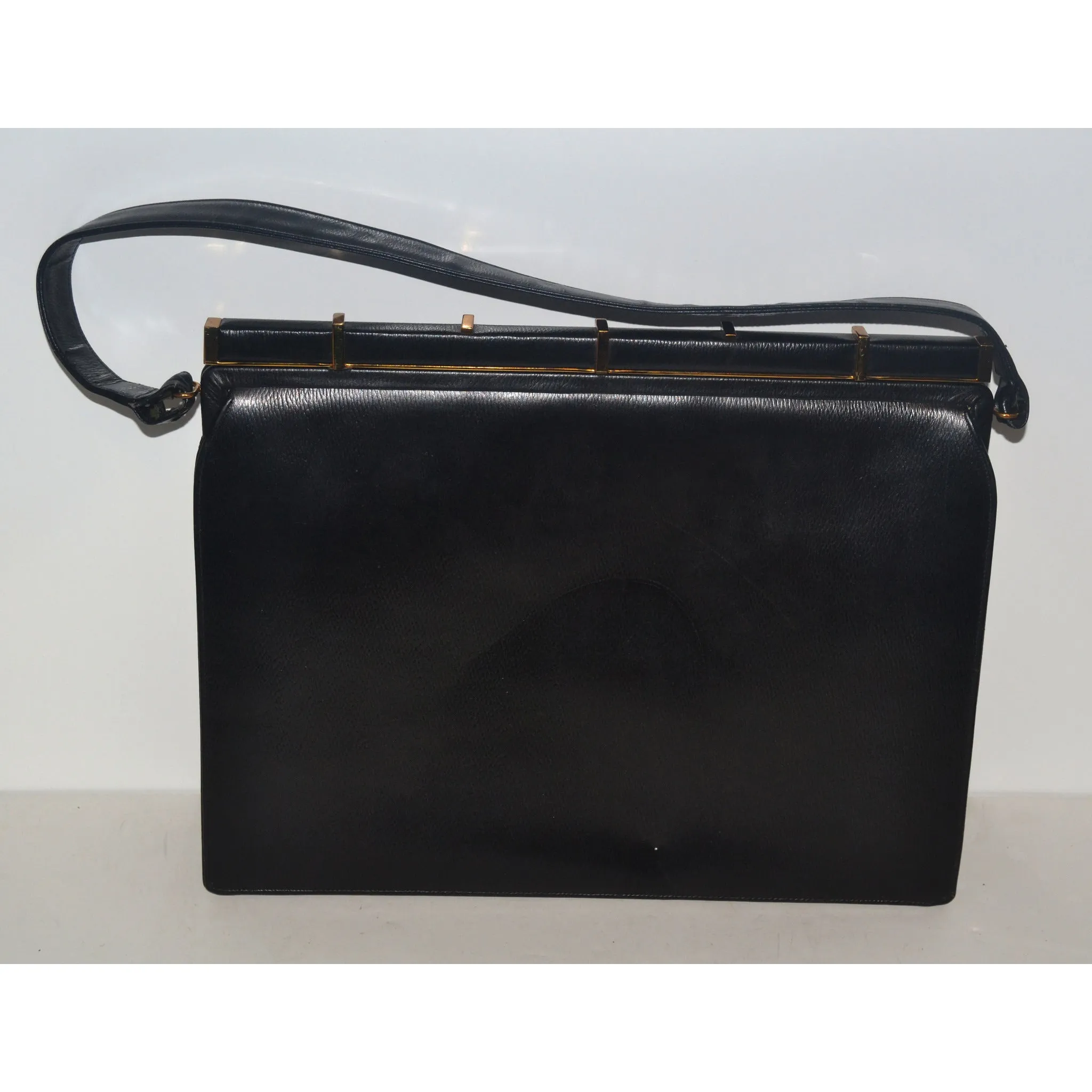 Black Leather Purse By Jerry Moss Holiday