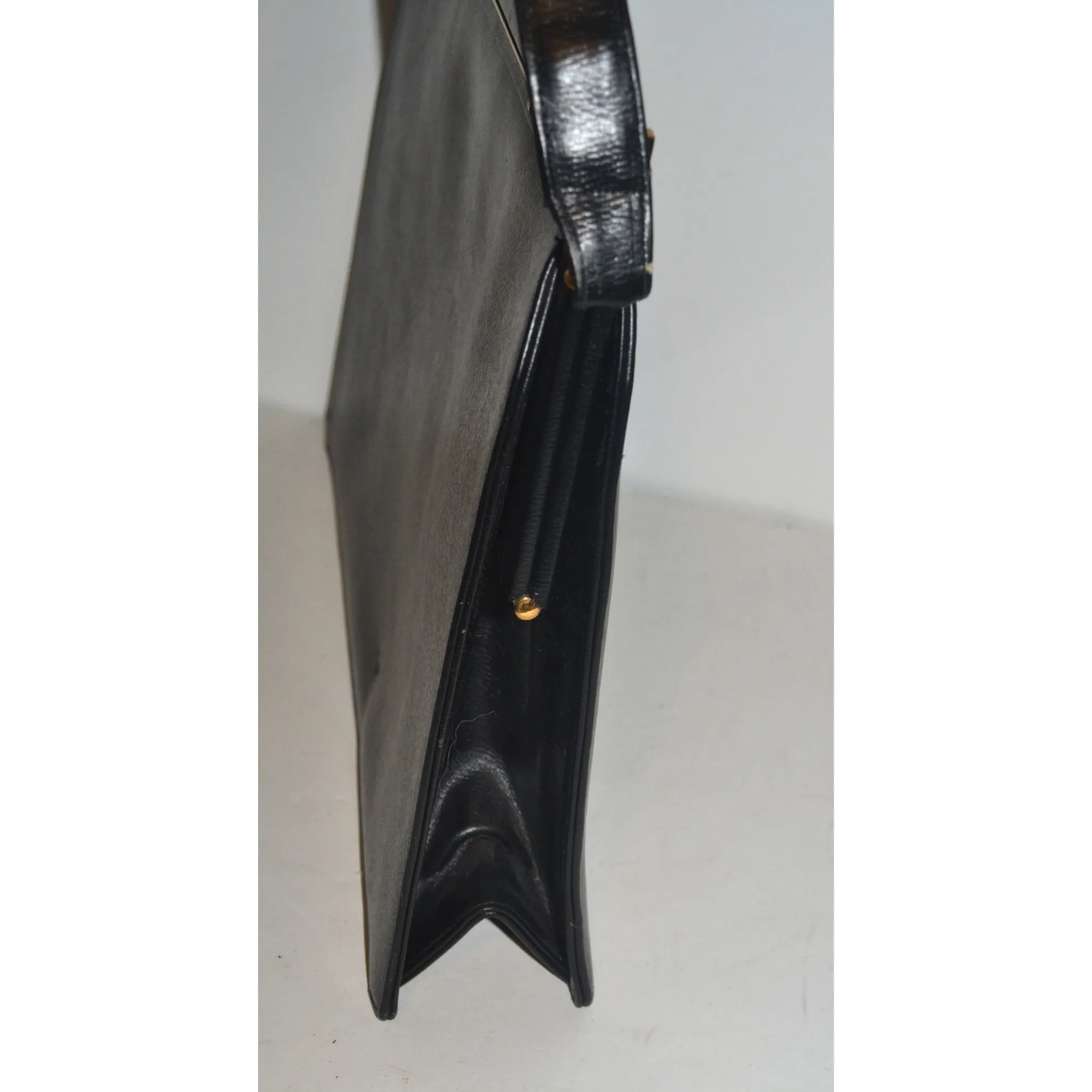 Black Leather Purse By Jerry Moss Holiday