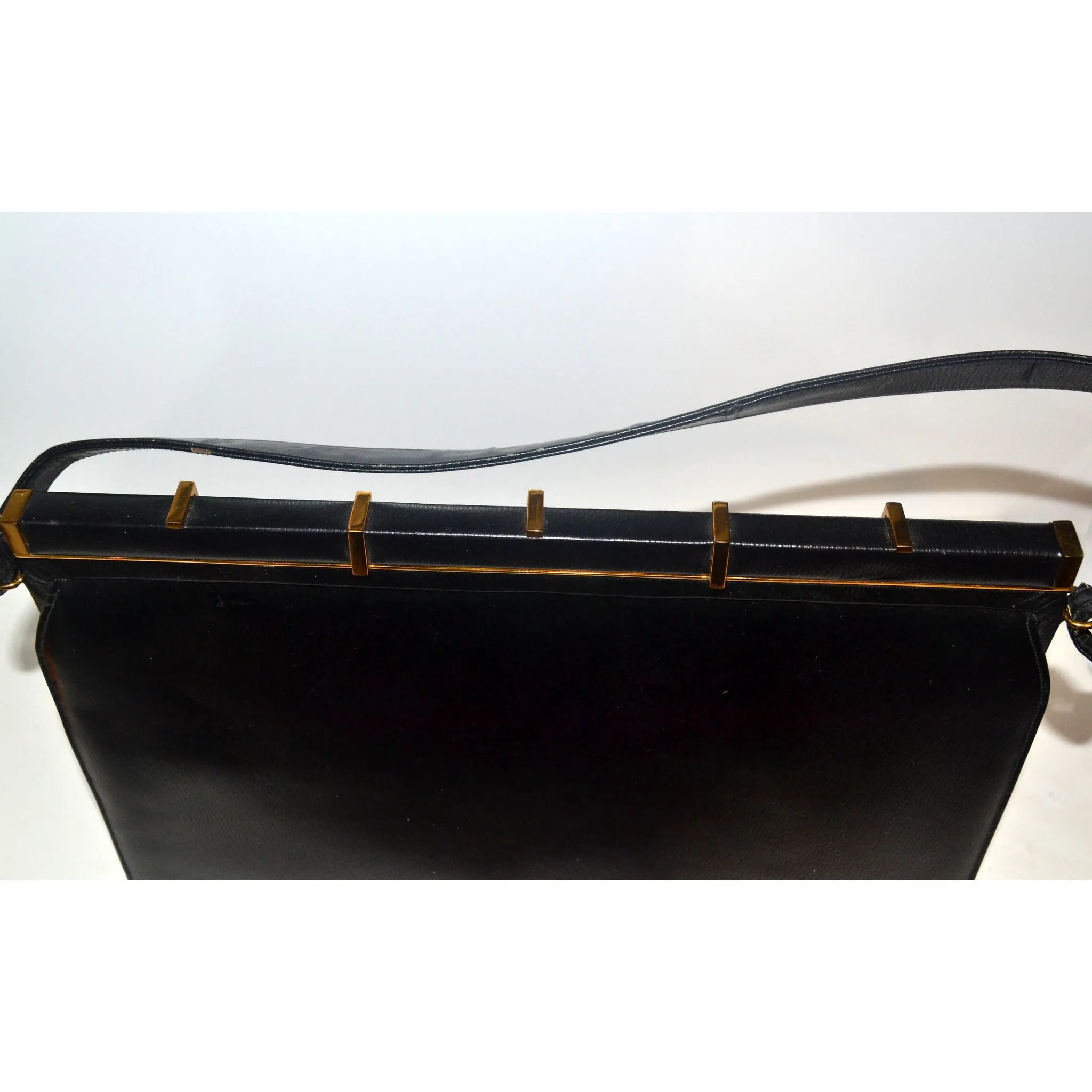 Black Leather Purse By Jerry Moss Holiday