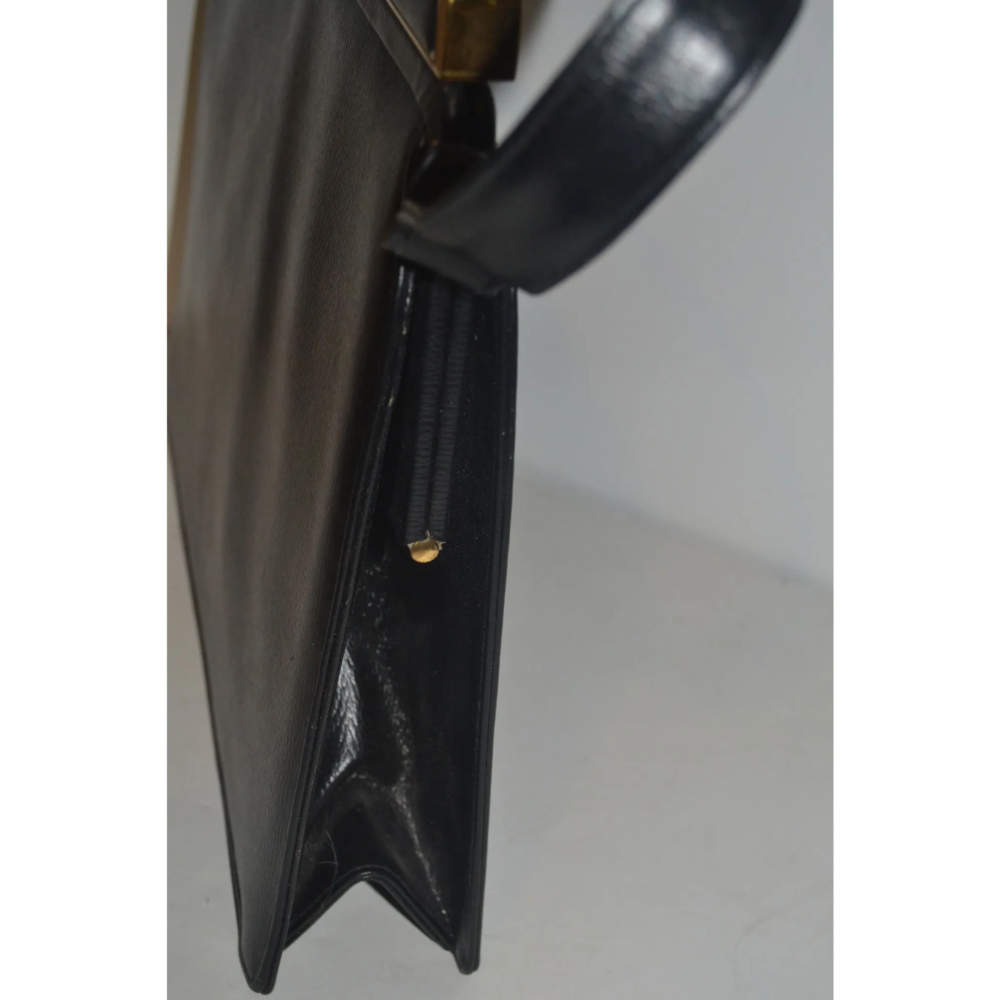 Black Leather Purse By Jerry Moss Holiday