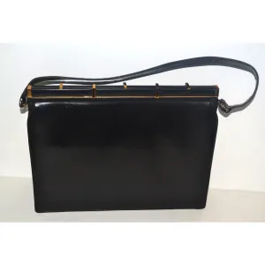 Black Leather Purse By Jerry Moss Holiday