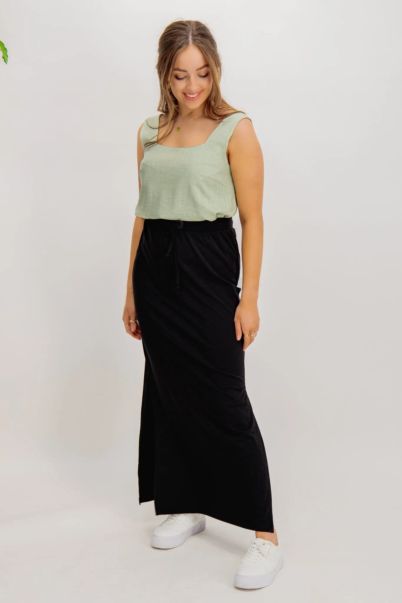 Black Stephanie Maxi Skirt