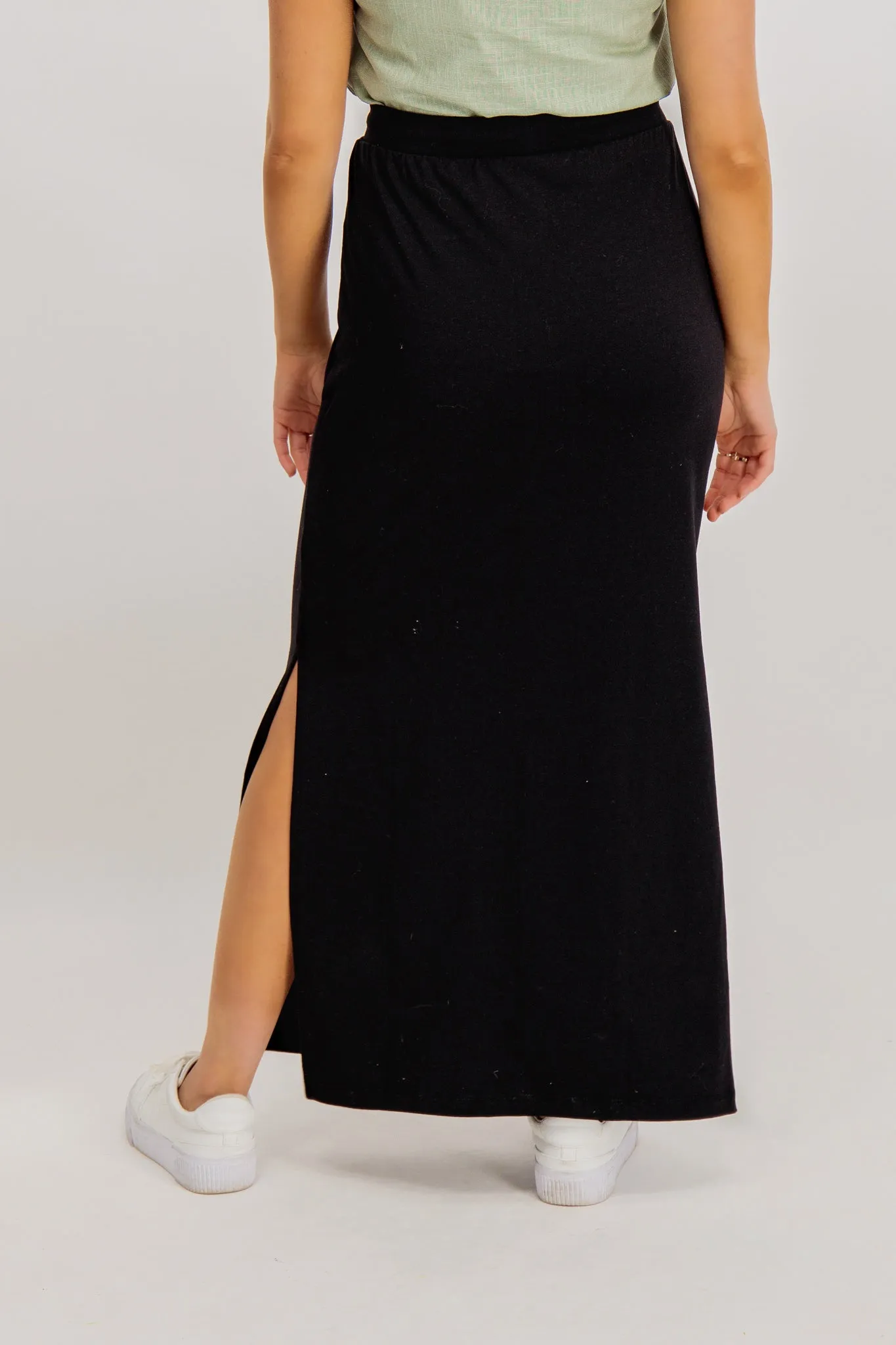 Black Stephanie Maxi Skirt