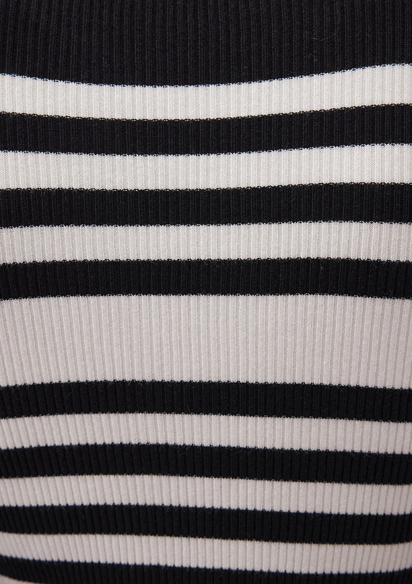 Black Striped Crewneck Sweater