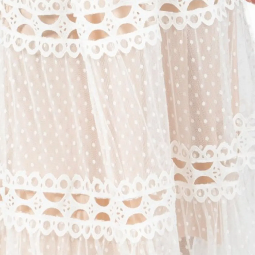 Blair White Lace Maxi Dress