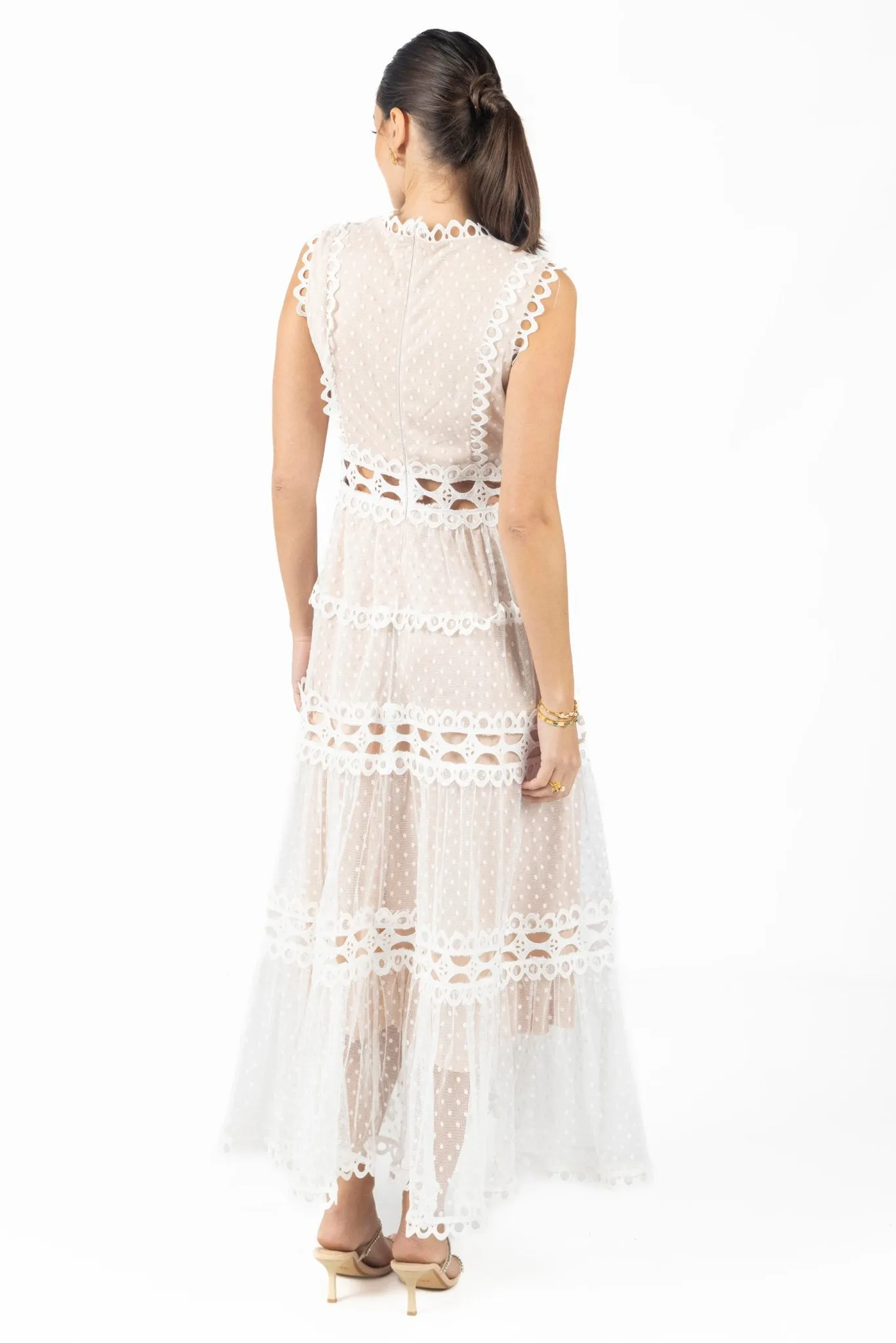 Blair White Lace Maxi Dress