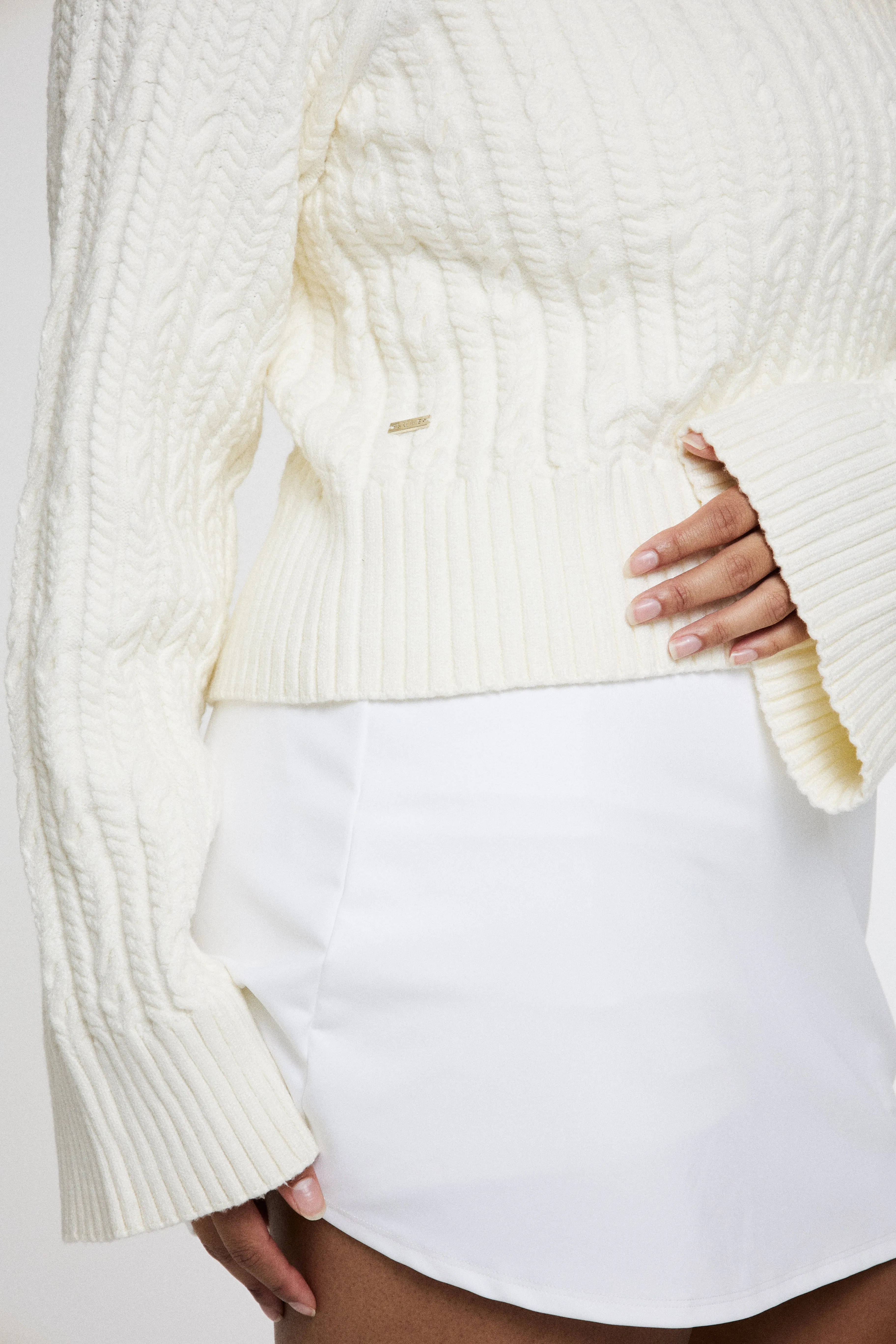 Blake Cable Knit Crewneck Sweater