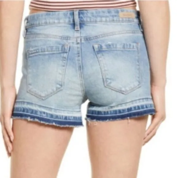 Blank NYC The Essex Release Hem Denim Shorts High Potential Size 28 NWT