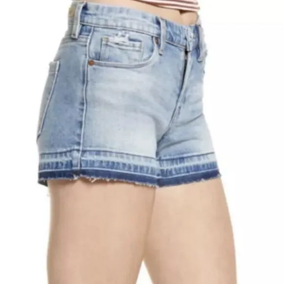 Blank NYC The Essex Release Hem Denim Shorts High Potential Size 28 NWT