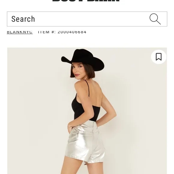 BLANKNYC faux leather silver shorts size 28