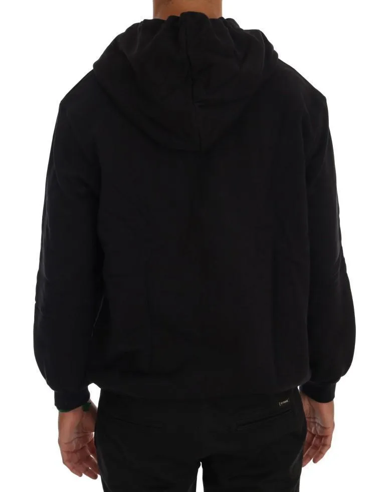 Blue Full Zipper Hodded Cotton Sweater