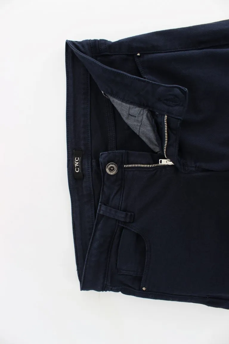 Blue straight leg jeans