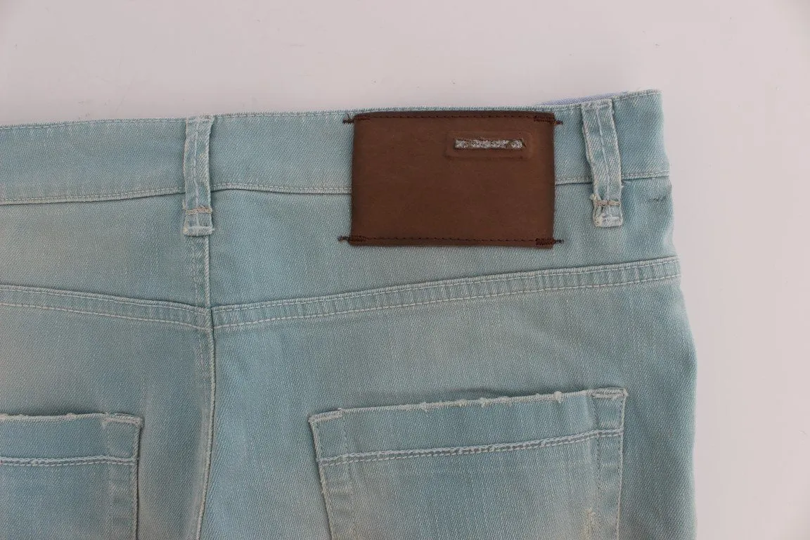 Blue Wash Cotton Stretch Slim Fit Jeans