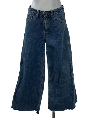 Blue Wide Leg Denim Jeans