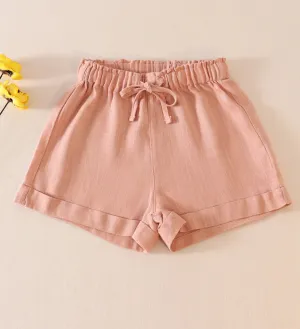 Blush Linen Shorts
